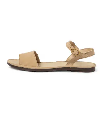 per donna 2569311ZZ005_020 N5693 Sandali Tulip in pelle beige (37), Basso, Fibbia, Casual