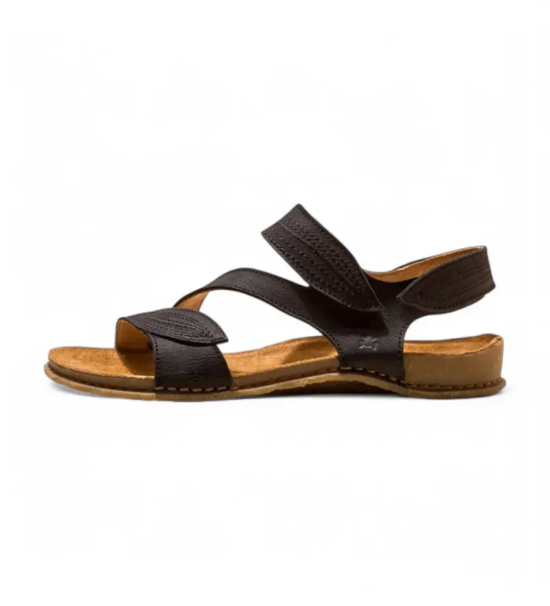 per donna. 258101101005_001 N5810 Panglao sandali in pelle nera (41), Nero, Basso, Velcro, Casual Sabbia