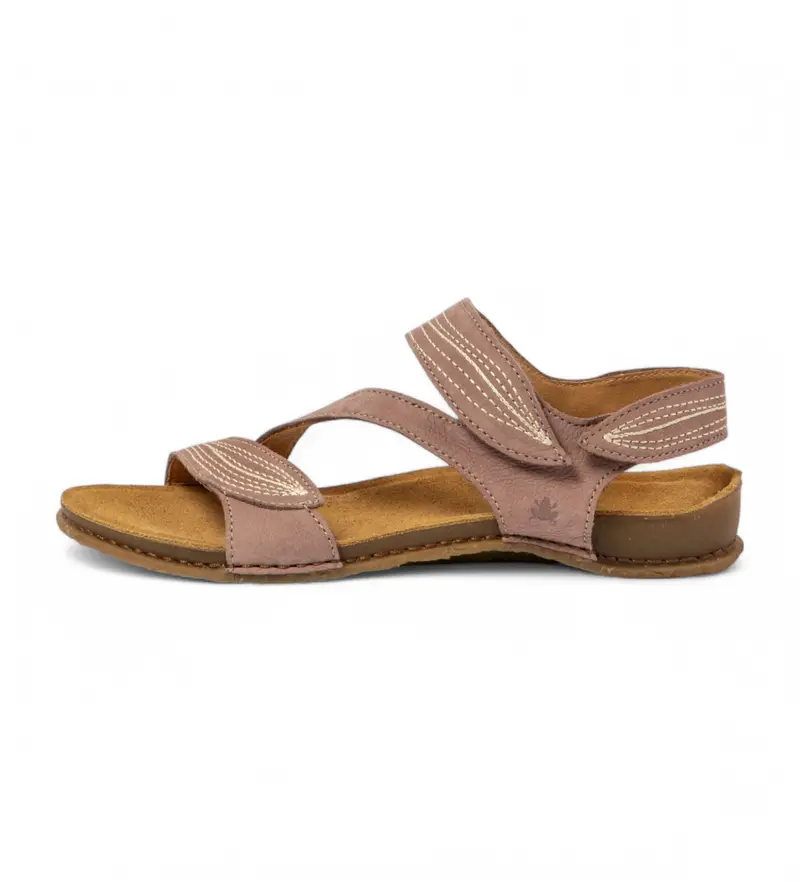 per donna. 258101280005_008 N5810 Panglao sandali in pelle rosso mattone (36), Basso, Velcro, Casual