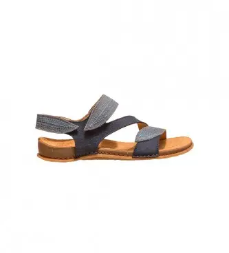 per donna 25810S1O9005_0B0 Sandali in pelle N5810S Panglao blu (36), 1 a 3 cm, Velcro, Casual