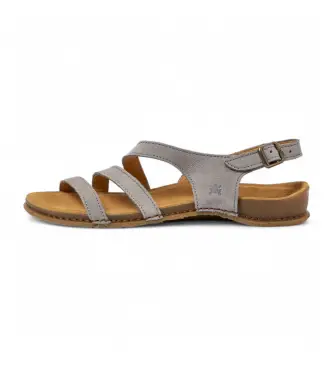 per donna 258111250005_0B0 N5811 Panglao sandali in pelle grigio blu (36), Basso, Fibbia, Casual