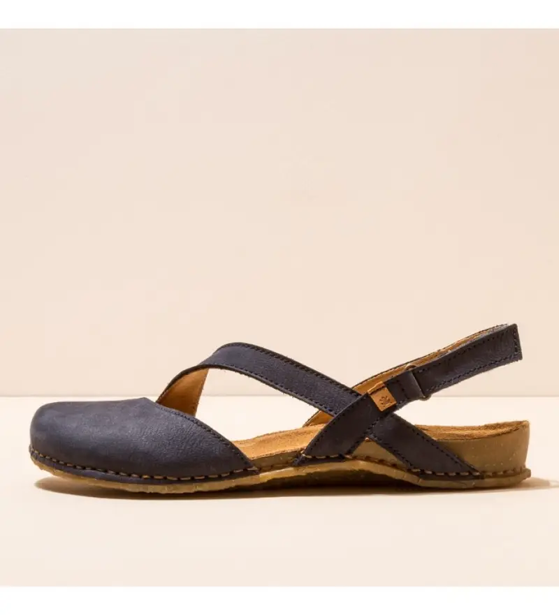 per donna 2581311NF005_0B0 Sandali in pelle N5813 Panglao blu (36), Basso, 1 a 3 cm