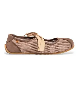 per donna 25936C112005_012 Ballerine in pelle marrone N5936C (37), Basso, Stringhe, Casual