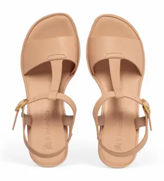 per donna 2N85311M9005_M17 N853 Sandali Gaia in pelle corallo (37), 3 a 5cm, Fibbia, Casual