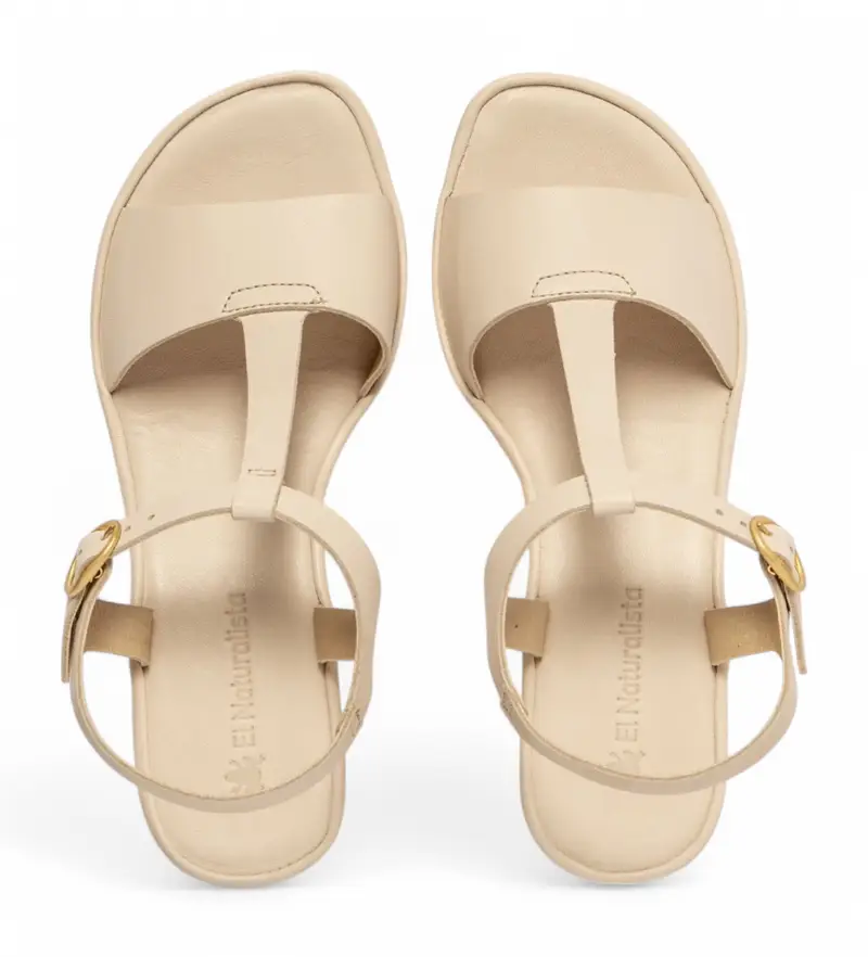 per donna 2N85311ZZ005_020 N853 Sandali Gaia in pelle beige (36), 3 a 5cm, Fibbia, Casual