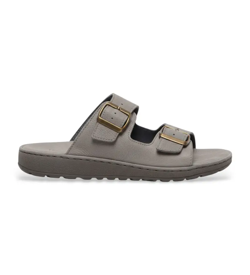 per uomo 2568211B0005_0B0 N5682 Sandali in nabuk grigio (43), Pelle, Basso, Nessuno, Casual