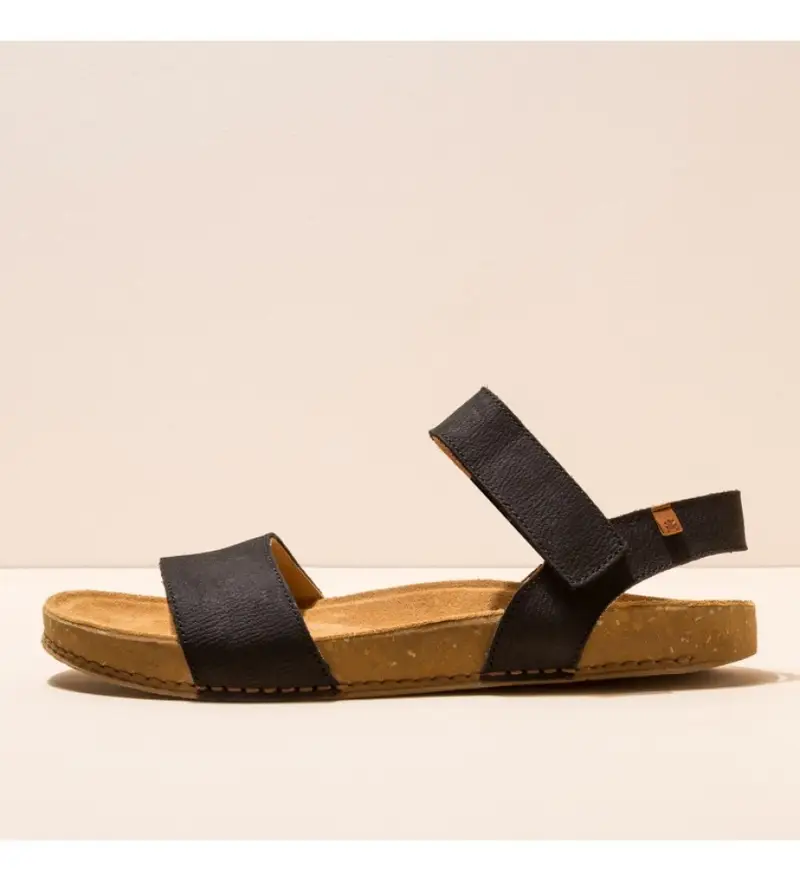 per uomo. 257901101005_001 Sandali in pelle N5790 Balance neri (36), Nero, Basso, 1 a 3 cm, Velcro, Casual