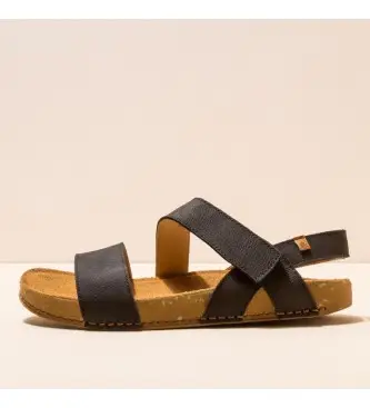 per uomo 257911101005_001 Sandali in pelle N5791 Balance neri (36), Nero, Basso, 1 a 3 cm, Velcro, Casual
