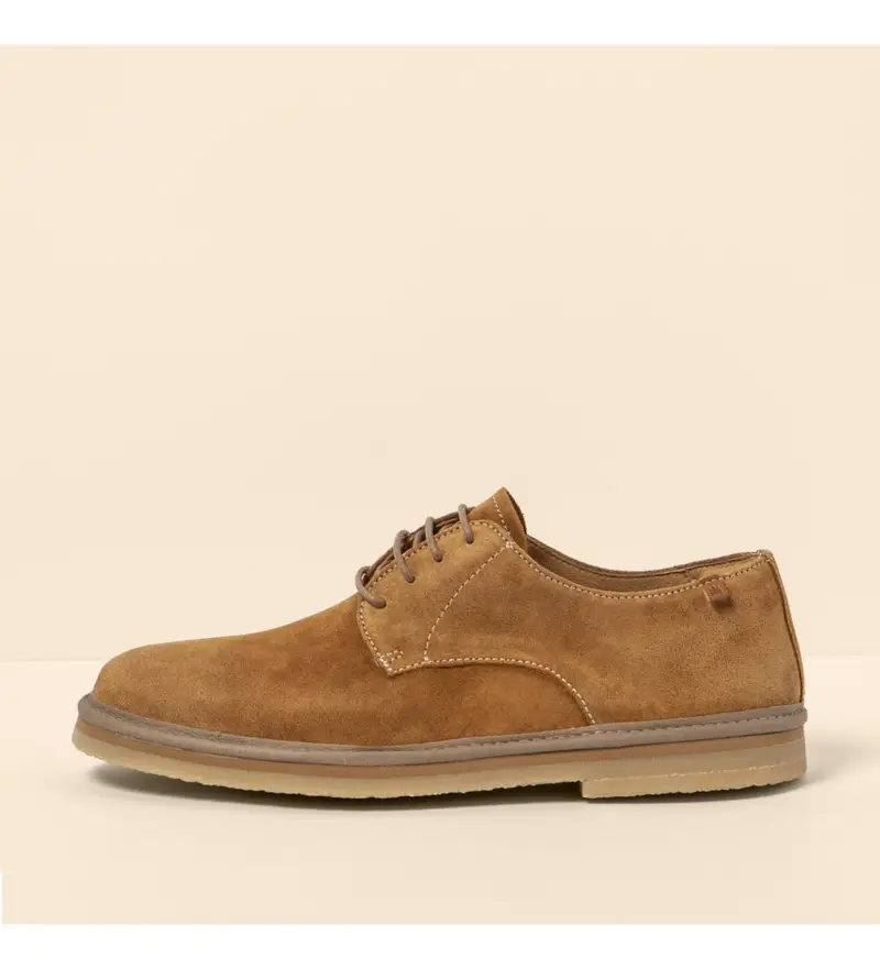 per uomo. 259521155005_023 Scarpe in pelle N5952 Toffee in pelle scamosciata di seta (40), Basso, 1 a 3 cm, Stringhe, Casual