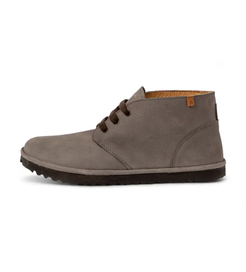 unisex. 253741110005_039 N5374 Stivaletti in pelle grigia (36), Basso, 1 a 3 cm, Stringhe, Casual, Grigio