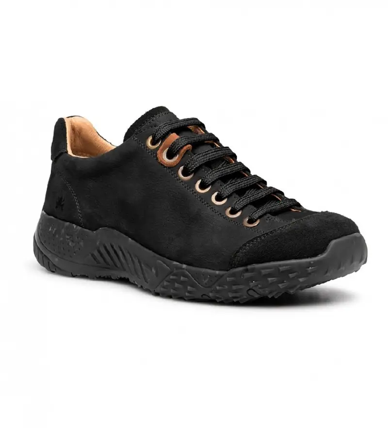 unisex. 256221101005_001 Sneakers in pelle N5622 Pleasant-Lux nere (36), Nero, Basso, Cerniera, Casual