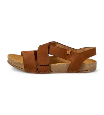 unisex 257991123005_023 Sandali in pelle marrone Balance N5799 (36), 1 a 3 cm, Velcro, Casual