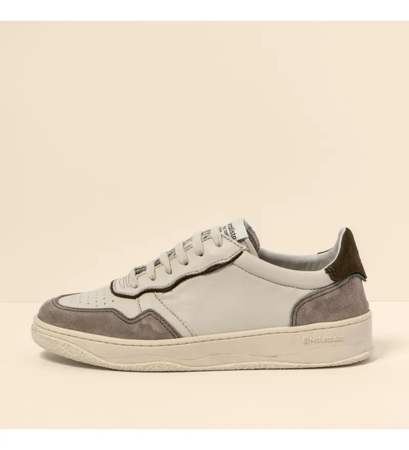 unisex 2584012BK005_0MU Sneaker N5840 Multi Material in pelle bianco sporco (36), Tessuto, Basso, 1 a 3 cm, Stringhe, Casual
