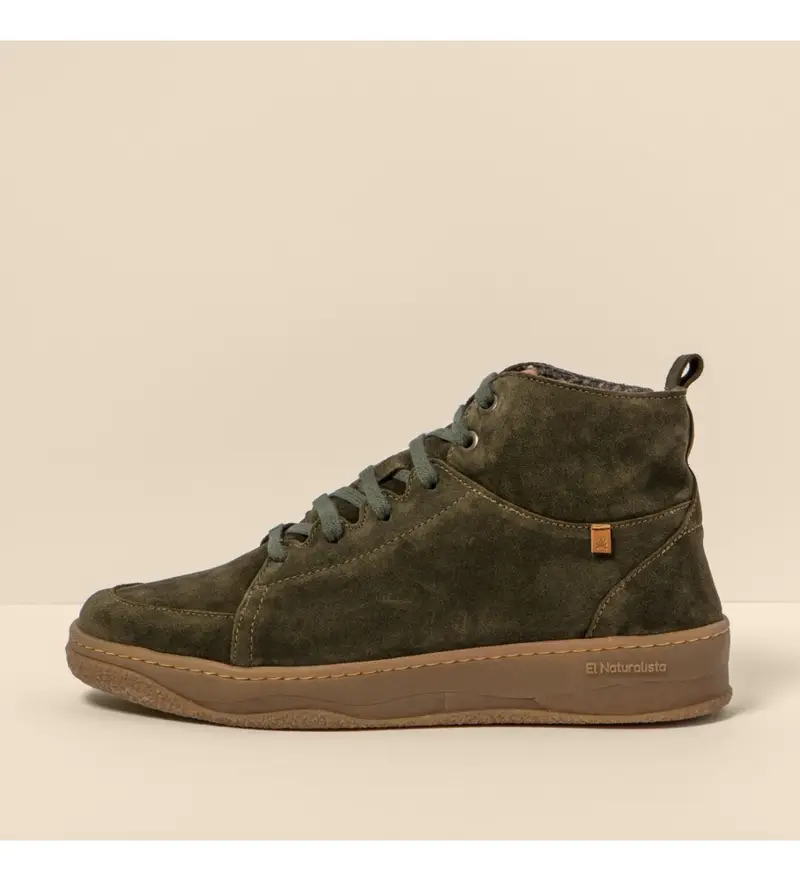 unisex 2584311FE005_0G3 Stivaletti in pelle verde (44), Basso, 1 a 3 cm, Stringhe, Casual