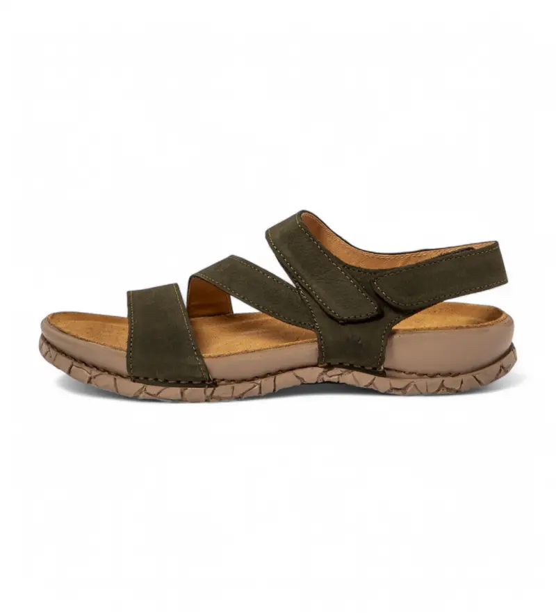 unisex. 258601222005_0G3 N5860 Sandali Tabernas in pelle verde (36), Basso, Velcro, Casual
