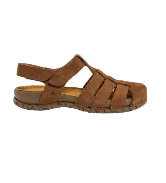unisex 2586211ND005_023 N5862 Sandali Tabernas in pelle marrone (38), Basso, Velcro, Casual