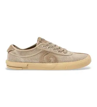unisex 259531120005_020 Scarpe in pelle beige N5953 (37), Tessuto, Basso, Stringhe, Casual