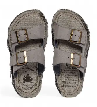 unisex 2N5981150005_0B0 N598 Sandali in pelle blu Recyclus (41), Basso, Fibbia, Casual