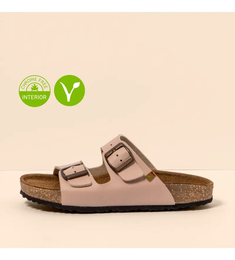 unisex. 2NE501YJ0005_020 Ne50 Sandali vegani color carne (36), Beige, Basso, 1 a 3 cm, Nessuno, Casual, Imitazione cuoio Pelle