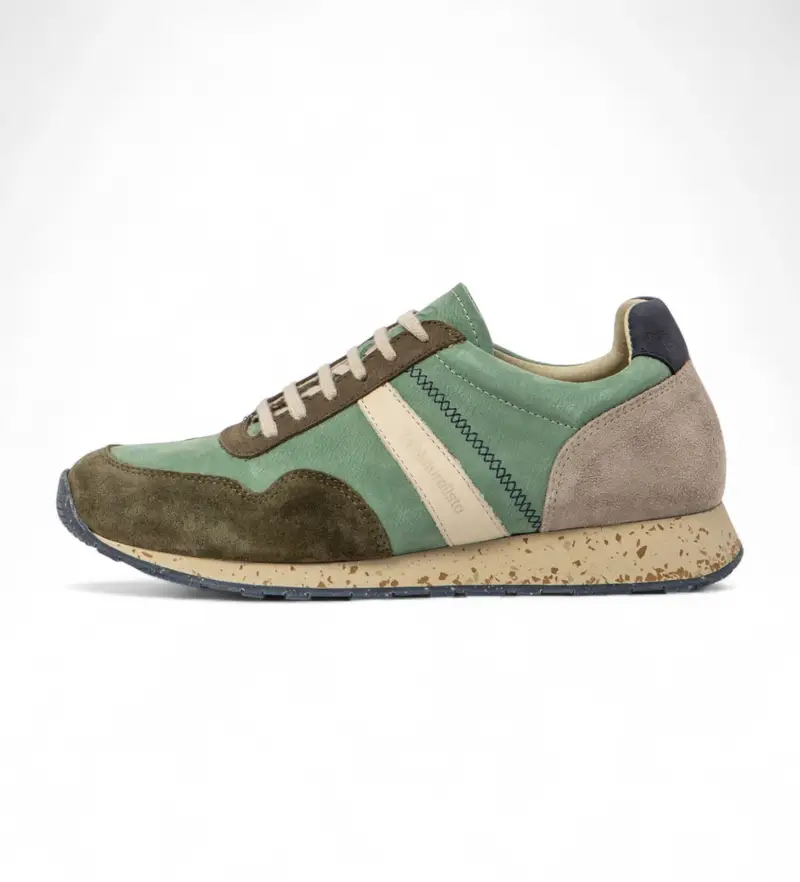 unisex. 2SP02BV17605_0MU Sneakers in pelle verde Nsp02 (36), Tessuto, Basso, Stringhe, Casual