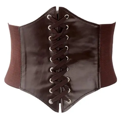 Elastico Largo Elastico Band, Corsetto da Donna, Legato Waspie Corsetto, Plastica aderente, bottoni neri, per