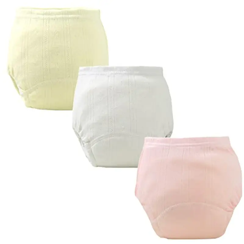 ElecMotive Confezione da 3 Mutandine Boxer di Apprendimento Rete Traspirante Mutande Spannolinamento Assorbenti Riutilizzabile, Bianco/Rosa/Giallo 3 Anni