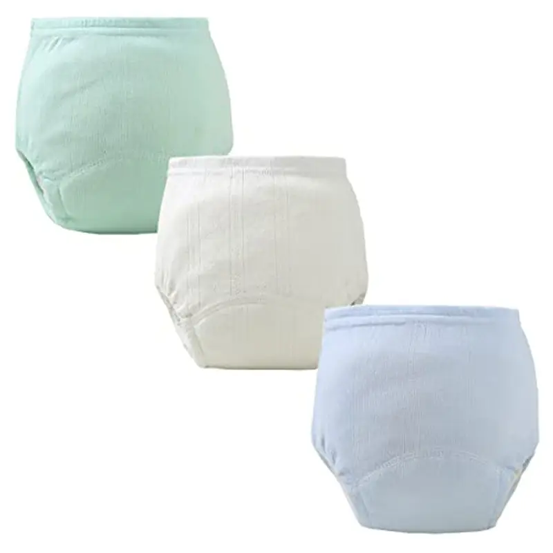 ElecMotive Confezione da 3 Mutandine Boxer di Apprendimento Rete, unisex, Traspirante Mutande Spannolinamento Assorbenti Riutilizzabile, Bianco/Blu/Verde,3 anni