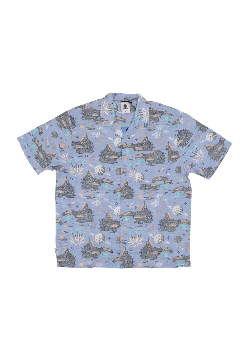 Camicia Manica Corta Uomo Thalweg Shirt Saturn Camp Blue