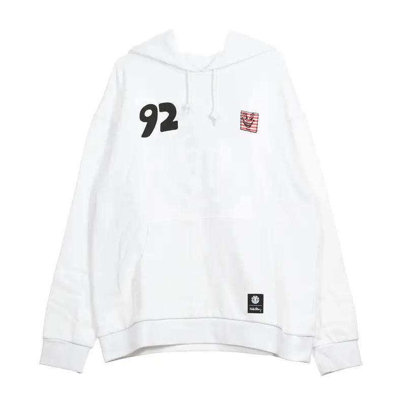 Felpa Cappuccio Uomo Kh Smile Pop Optic White