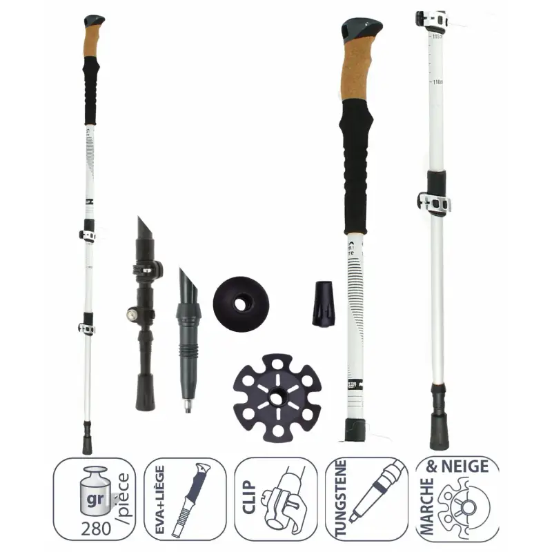 Bastone da escursionismo speed-lock in sughero Élémenterre Apagado