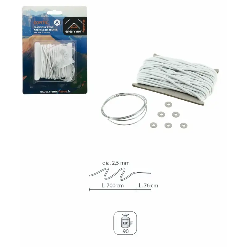 elastico per pali della tenda Élémenterre Cortic