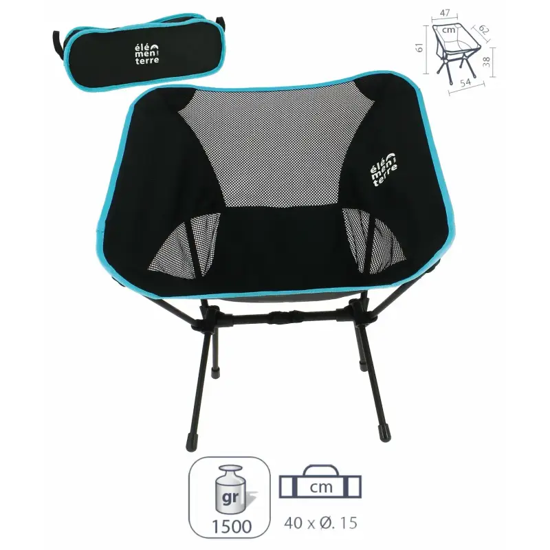 Poltrona pieghevole compatta Élémenterre Bomont