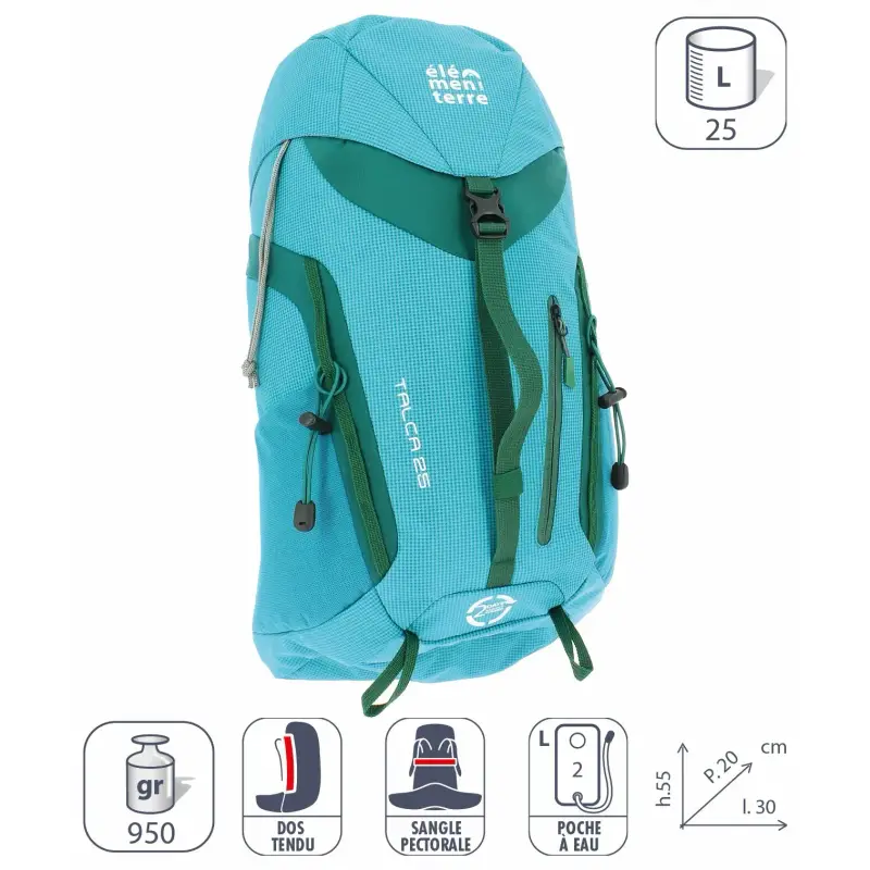 Zaino Elementerre talca 25 l