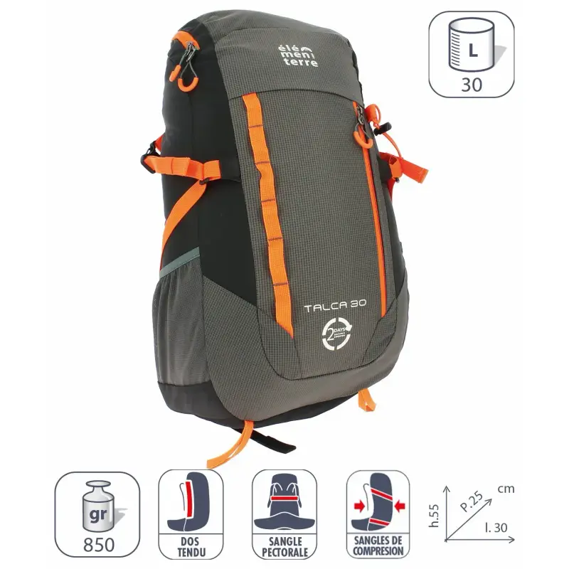 Zaino Elementerre talca 30 l