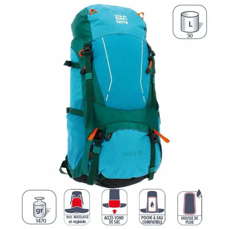 Zaino Elementerre talca 50 l