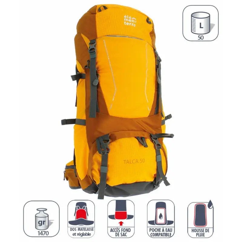 Zaino Elementerre talca 50 l