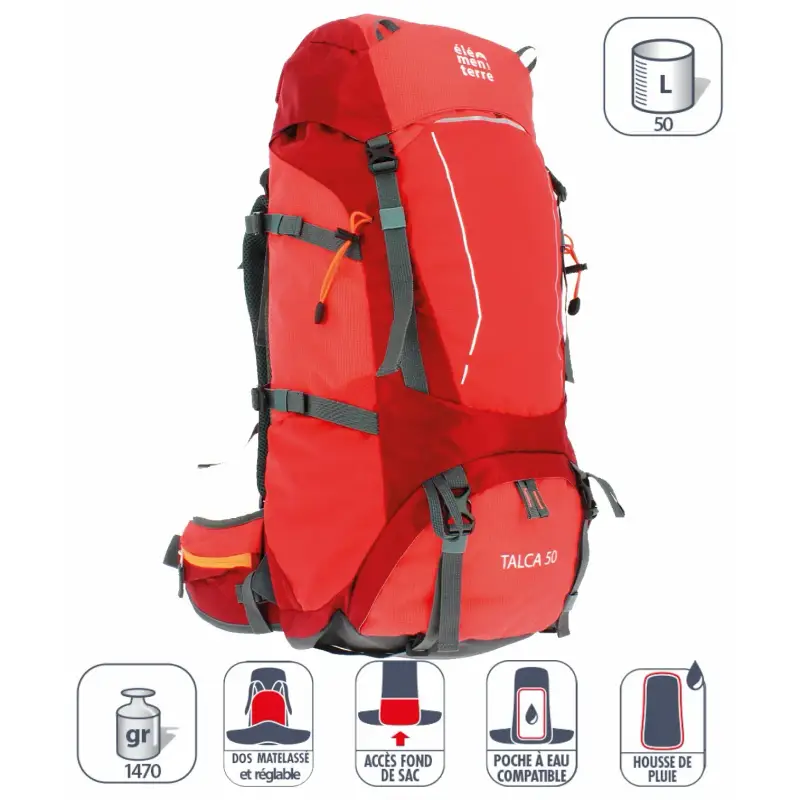 Zaino Elementerre talca 50 l