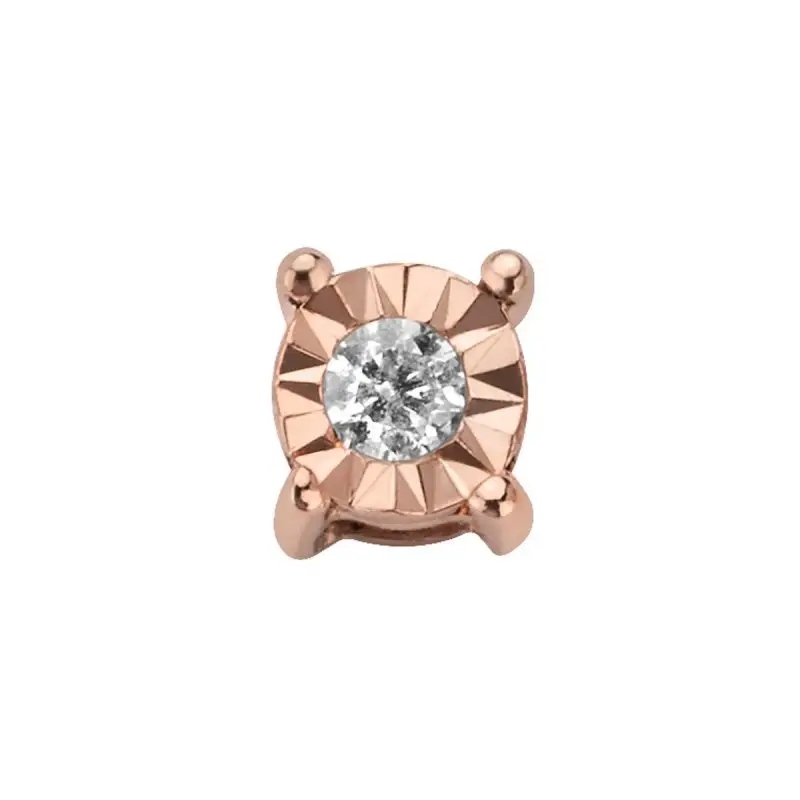 Elemento Astri Punto Tondo In Oro Rosa E Diamanti - Elements Donnaoro