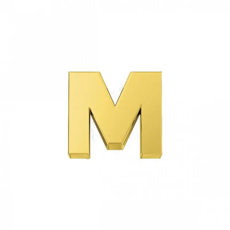 Elemento Lettera M Classica In Oro Giallo - Elements Donnaoro