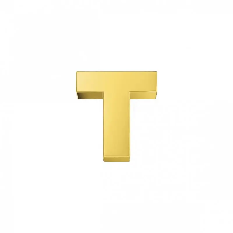 Elemento Lettera T Classica In Oro Giallo - Elements Donnaoro