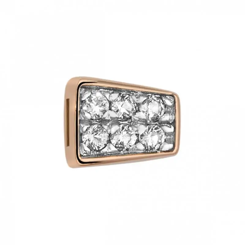 Elemento Snake Bracciale In Oro Rosa E Diamanti - Elements Donnaoro