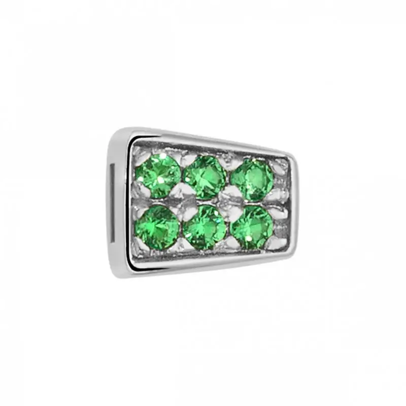 Elemento Snake In Oro Bianco E Smeraldi - Elements Donnaoro