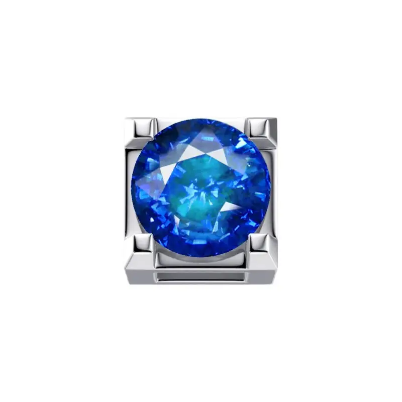 Griffe 0,05 ct in oro bianco e zaffiro