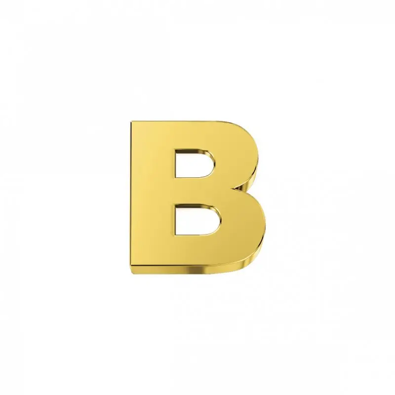 Lettera B Classica In Oro Giallo - Elements Donnaoro