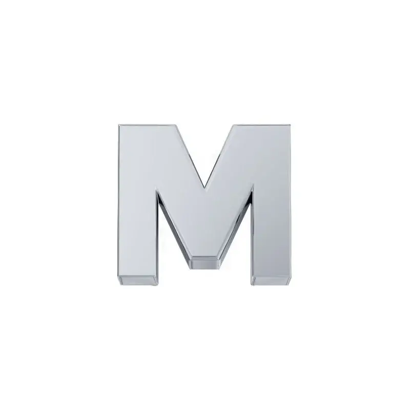 Lettera M Classica In Oro Bianco - Elements Donnaoro