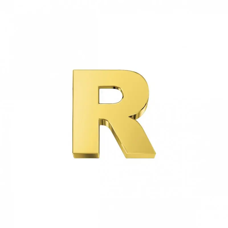 Lettera R Classica In Oro Giallo - Elements Donnaoro