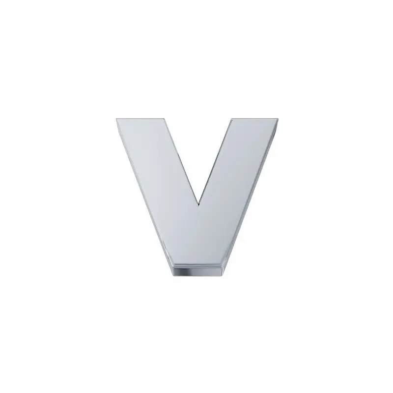 Lettera V Classica In Oro Bianco - Elements Donnaoro