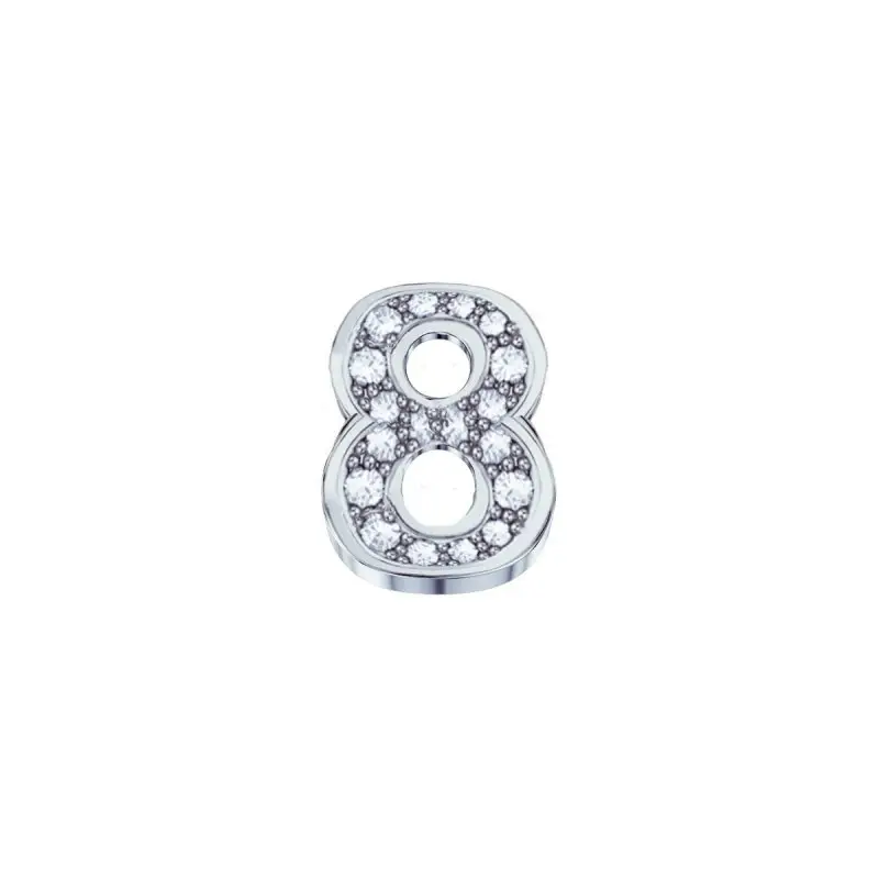 Numero 8 In Oro Bianco E Diamanti - Elements Donnaoro