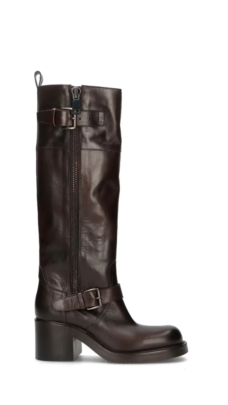 Stivale donna testa di moro in pelle Vario