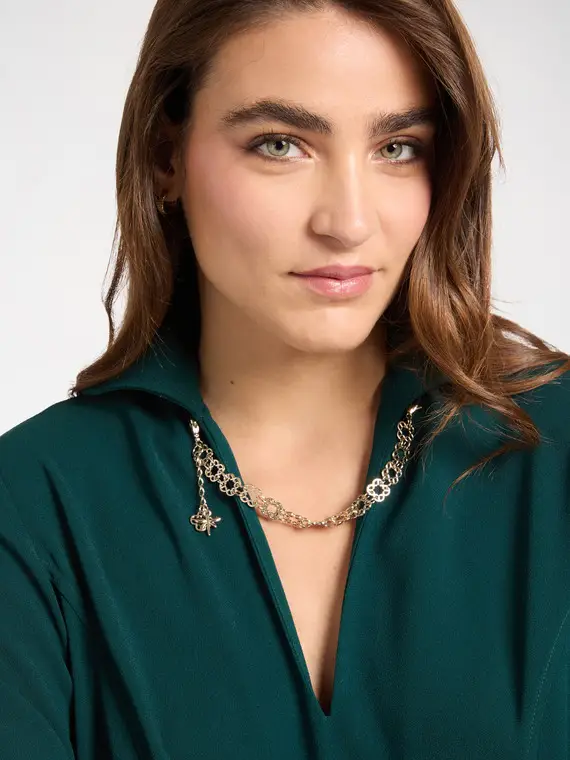 Abito con collana Monogram Donna, Verde miniatura 3